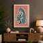 Bear And Cat Embrace Mid-Century - Print-136814233-136814238