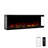 100" Recessed/Wall Mounted 3-Sided Electric Fireplace With  App And Wifi Smart Control, Panoramic RGB Dimming LED Flames, 1500W/3000W PTC Heating-1821982731