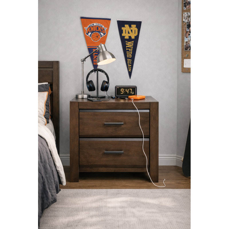 McCarver 23.5"W Espresso Nightstand 