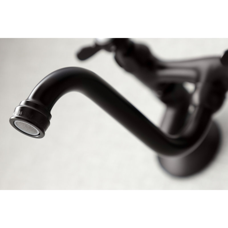 Kingston Brass Essex Two-Handle 2-Hole Wall Mount Bathroom Faucet, Oil Rubbed Bronze