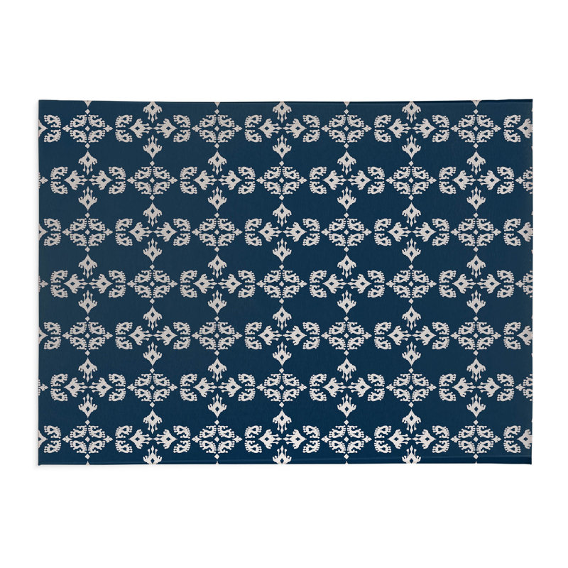 Cassia Laundry Mat, Blue, Rectangle 2' x 3'