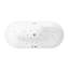 Baignoire de massage autoportante en acrylique à bulles d'air l 72 po x P 34 po avec chauffe-eau intégré, bonde escamotable, trop-plein à rainure, blanc