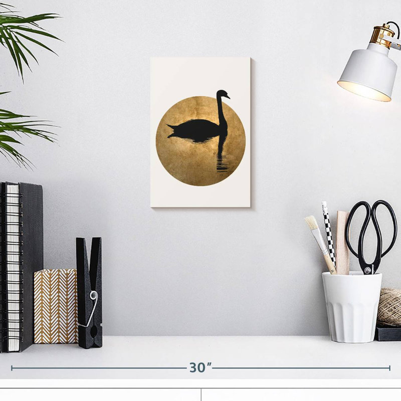 Brampt The Swan Gold, 12" H x 8" W