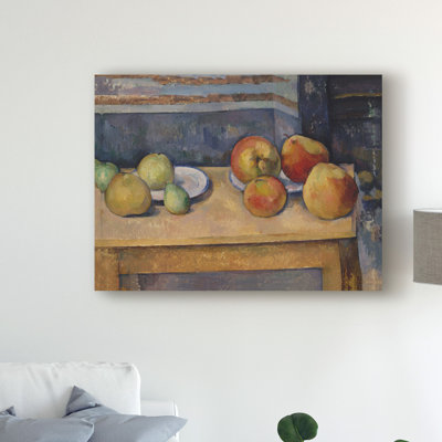 «Still Life with Apples and Pears» par Paul Cezanne - reproduction d'art sur toile