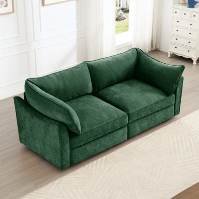 2 Seater Chenille With Crescent And Storage Drawers For Cosy Small Contemporary Areas Pull Out Wraparound Scale Urban Living Spaces
