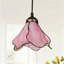 Luminaire suspendu vintage en verre 7,9 "avec abat-jour rose