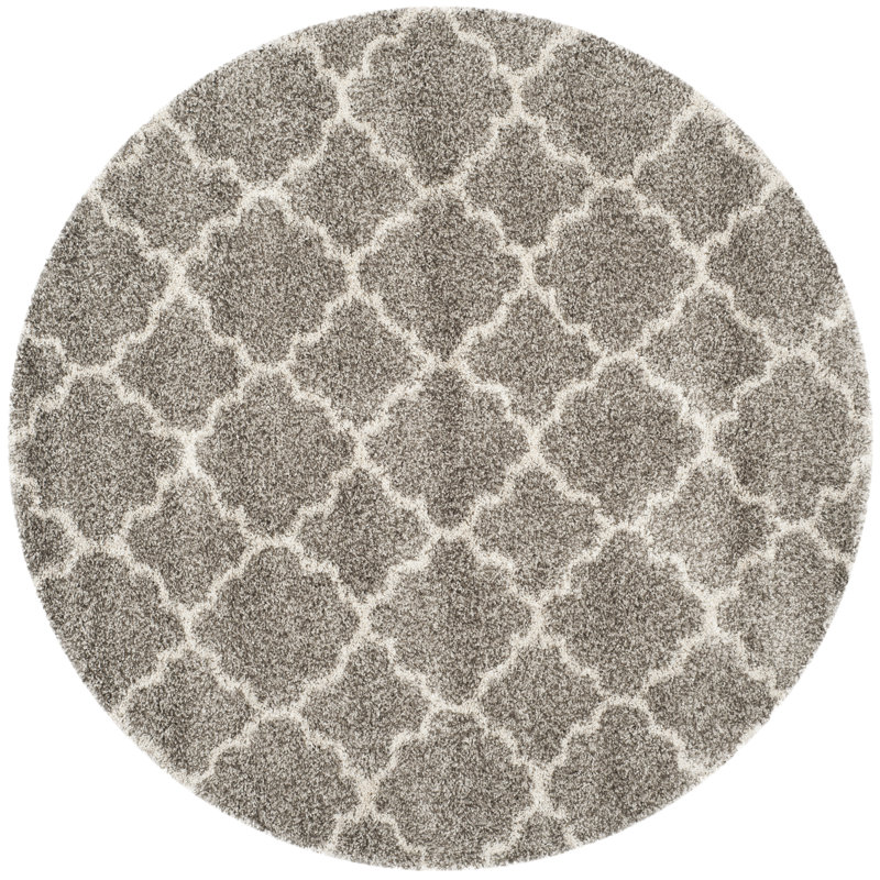 Girault Geometric Hand Woven Area Rug, Round 213 cm