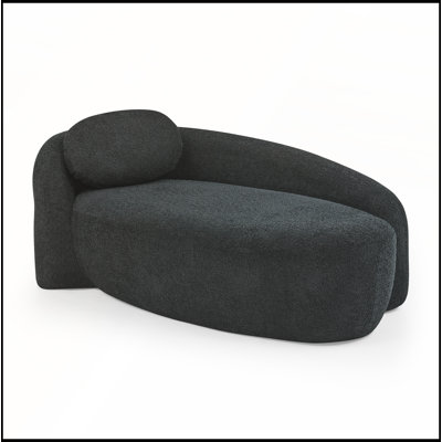 Modern Oval Single Lazy Sofa Chair with Integrated Backrest and Pillow for Compact Living Spaces