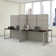 Rectangle 4 Person Cubicle with Cable Management