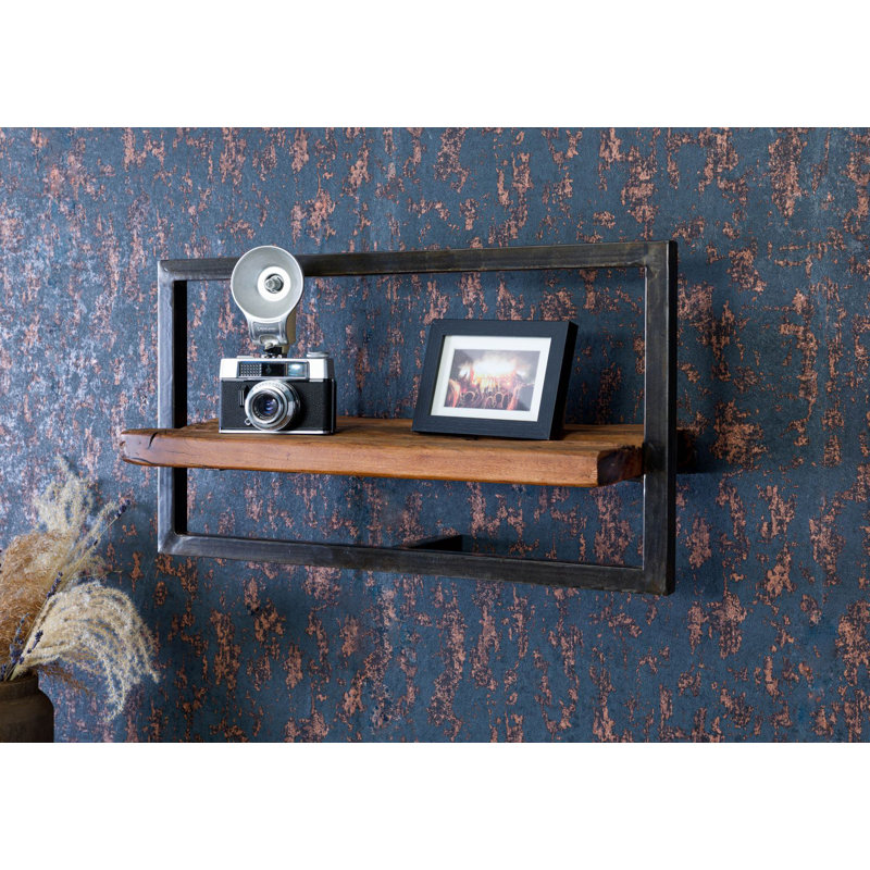 Wood Floating Shelf with Reclaimed Wood
