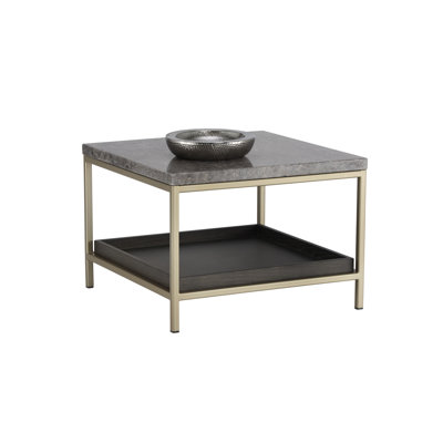 Table de bout en marbre - gris