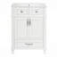 Meuble-lavabo de 24 po avec lavabo en céramique, armoire de rangement en bois massif avec portes à fermeture douce-126234001