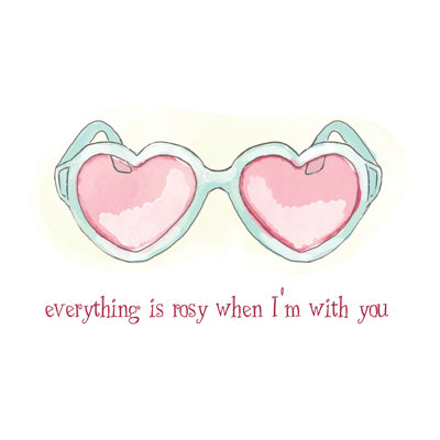 Rosy Sunglasses - Painting Print