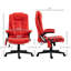 Chaise d'ordinateur de massage à haut dossier HOMcom avec 6 points de vibration et fauteuil inclinable chauffant-132213304-132634873