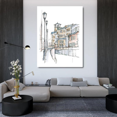  Harper, Ethan Gallery Wrapped Canvas Art Titled: Watercolor Travel Sketchbook II