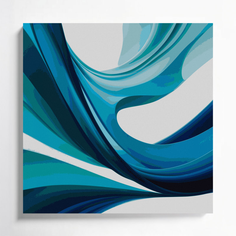 "Gradient Abstract 41", art mural sur toile verte