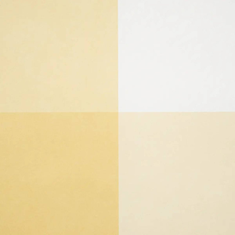 Willa Check Large Wallpaper, Yellow