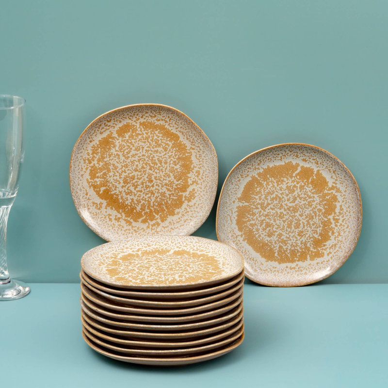 Assiette plate en porcelaine de qualité supérieure MOHENJODARO, 6.2"