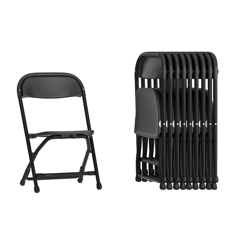 Ayuub Kids Plastic Folding Chairs for Classrooms and Events, Burgundy