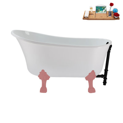 51.2'' x 25.6'' Freestanding Soaking Acrylic Bathtub