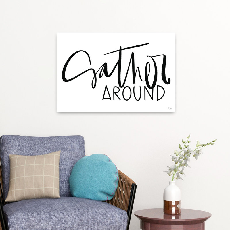 «Gather Around», art contemporain abstrait, H 16 po x l 24 po