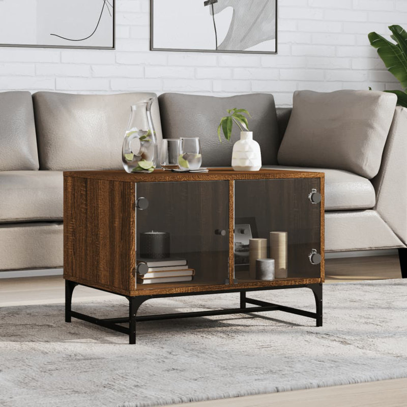 Aanuoluwa Coffee Table with Storage, Brown Oak