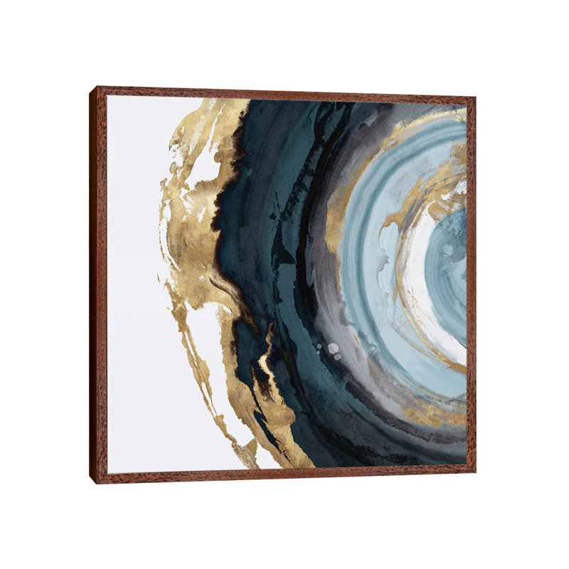 Geo Circle by Eva Watts - Print on Canvas, Classic Brown Wood Framed, 93.98 cm H x 93.98 cm W