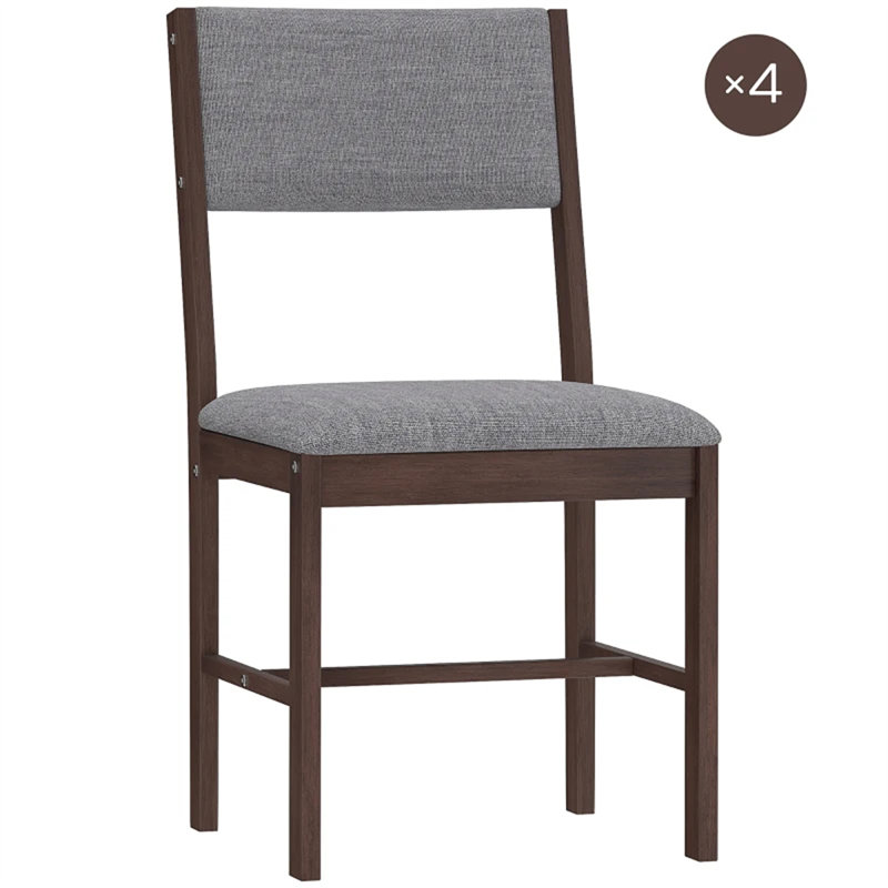 Comfortable Dining Room Chairs(Only Dining Chairs), Gray, Walnut