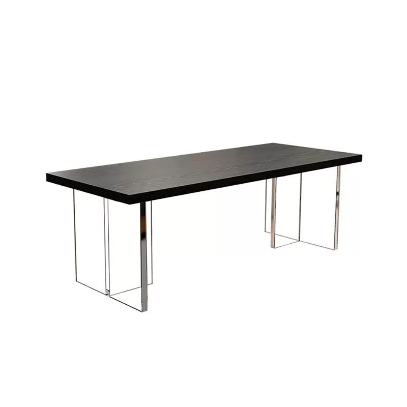 Ash Solid Wood Top Dining Table, 31.49" W x 70.86" L