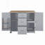 Îlot de cuisine polyvalent avec rangement abondant et fabrication durable