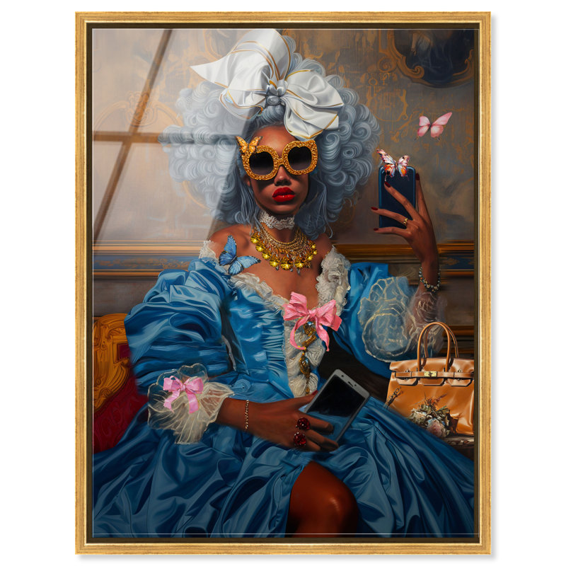 French Empress Issa Canvas People Print by Oliver Gal, 37"H x 31"W, Gold Frame