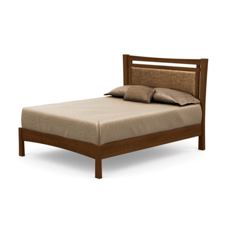 Monterey Upholstered Bed, Queen, Ebony, Autumn Cherry