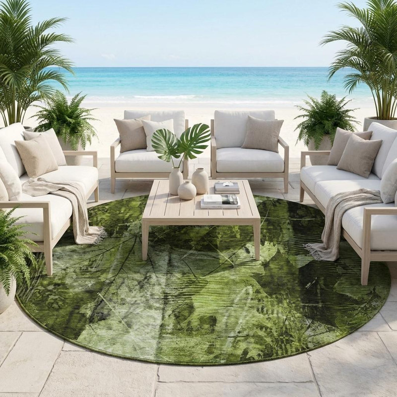 Tapis d'intérieur rond 8 po