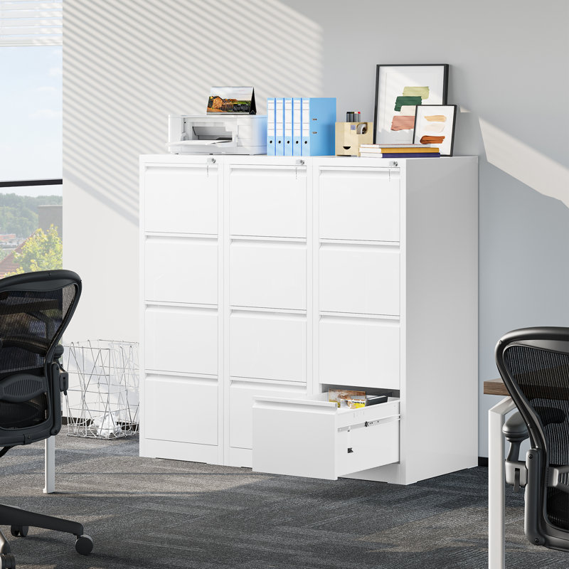 Cattalina 4 Drawer Filing Cabinet, White