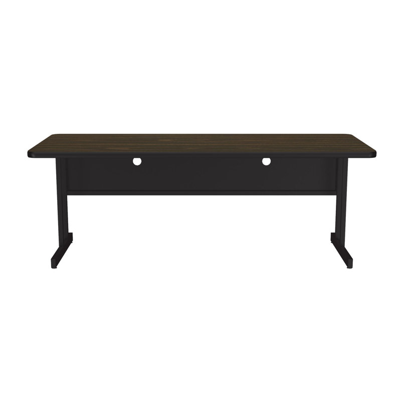 Table de formation avec panneau de modestie, Noyer, H 26 po x L 72 po x l 30 po