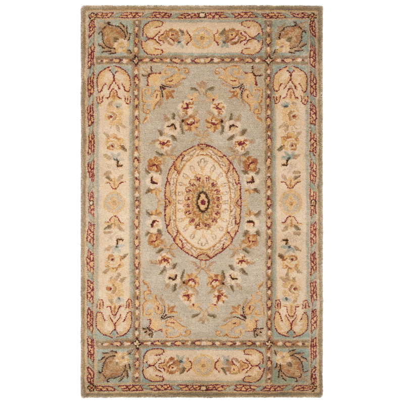 Molter Bergama Hand Tufted Wool Oriental Rug, Rectangle 2' x 3'