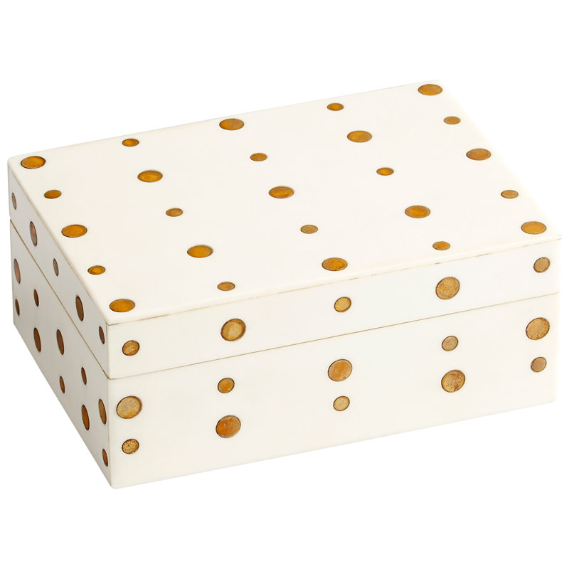 Boîte décorative à couronne, H 3 po x l 7,25 po x P 5,25 po