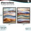 Ensemble de cadres flottants 2 pièces Earthy Ocean Flow, design par Alonza Saunders-130735470-130735468