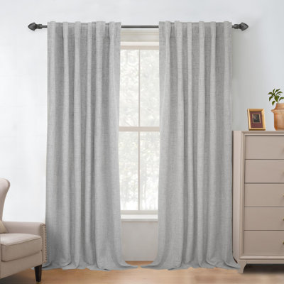 Rideaux occultants 100% naturels Goffredo pour chambre à coucher Double couche Drape Farmhouse