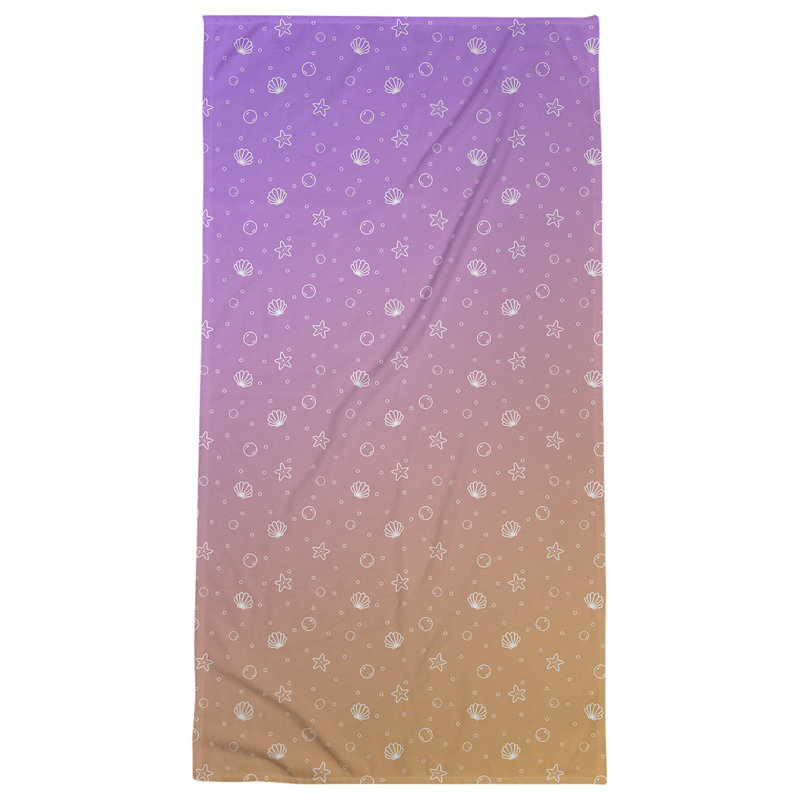 Katelyn Elizabeth Cotton Blend Bath Towel, Purple/Orange