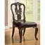 Chaise d'appoint à dossier Aney en cerisier brun / brun foncé Akiyo