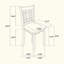 Ensemble de 2 chaises d'appoint en bois avec assise en similicuir noir, espresso