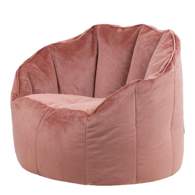 icon Milano Velvet Bean Bag Chair, Dusk Pink