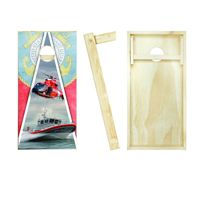 2' X 4' US Coast Guard Cornhole Set With Carry Case