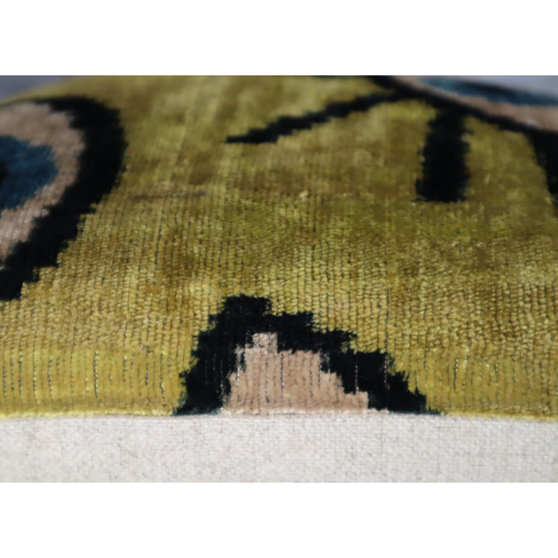 Velvet Square Pillow Cover & Insert, Yellow