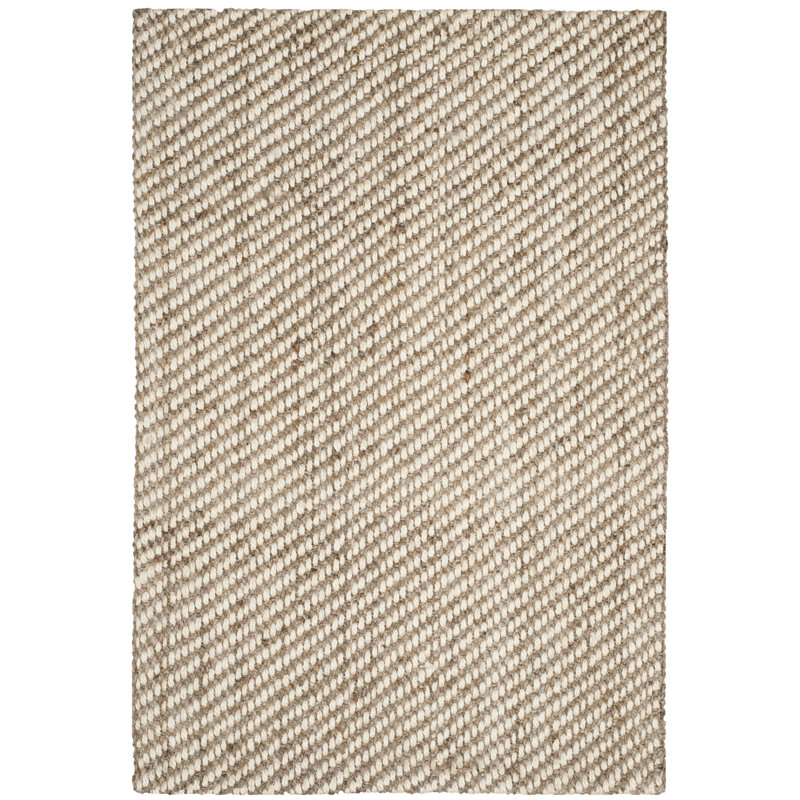 Debrina Flatweave Jute/Sisal Beige Area Rug, Rectangle 4' x 6'