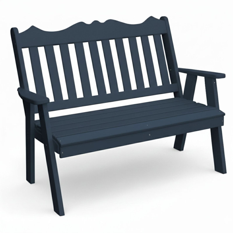  Banc de jardin en composite de polyester York, 5 pieds, bleu patriote, 5 PIEDS, Bleu patriote