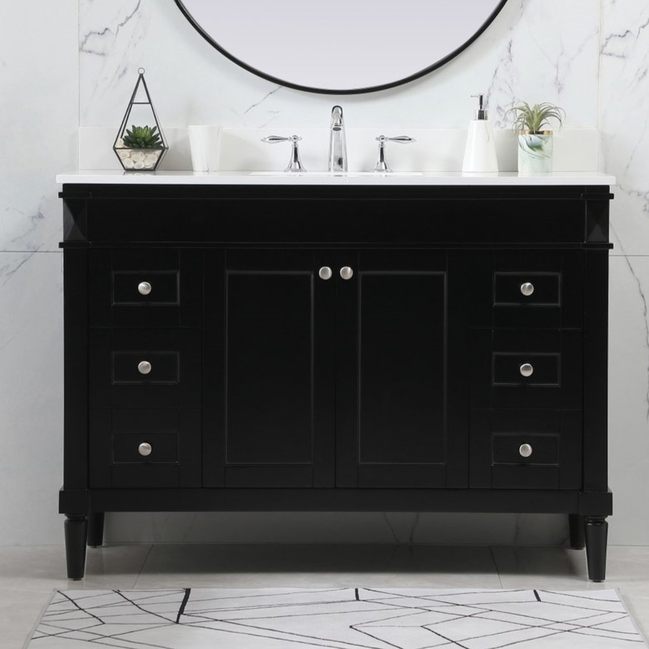 Readington 48'' Single Bathroom Vanity, Black