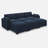 Velvet Modular Sectional Sofa Bed Soft Livingroom Couch with Detachable Cushions & Removable Ottomans-1408735412