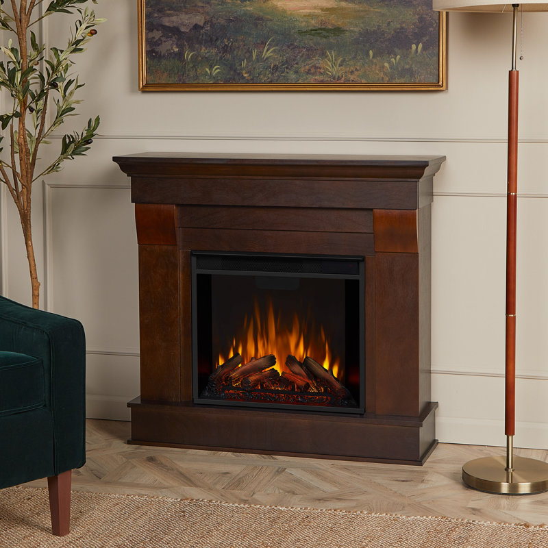 Chateau 41" Electric Fireplace by Real Flame, Dark Walnut